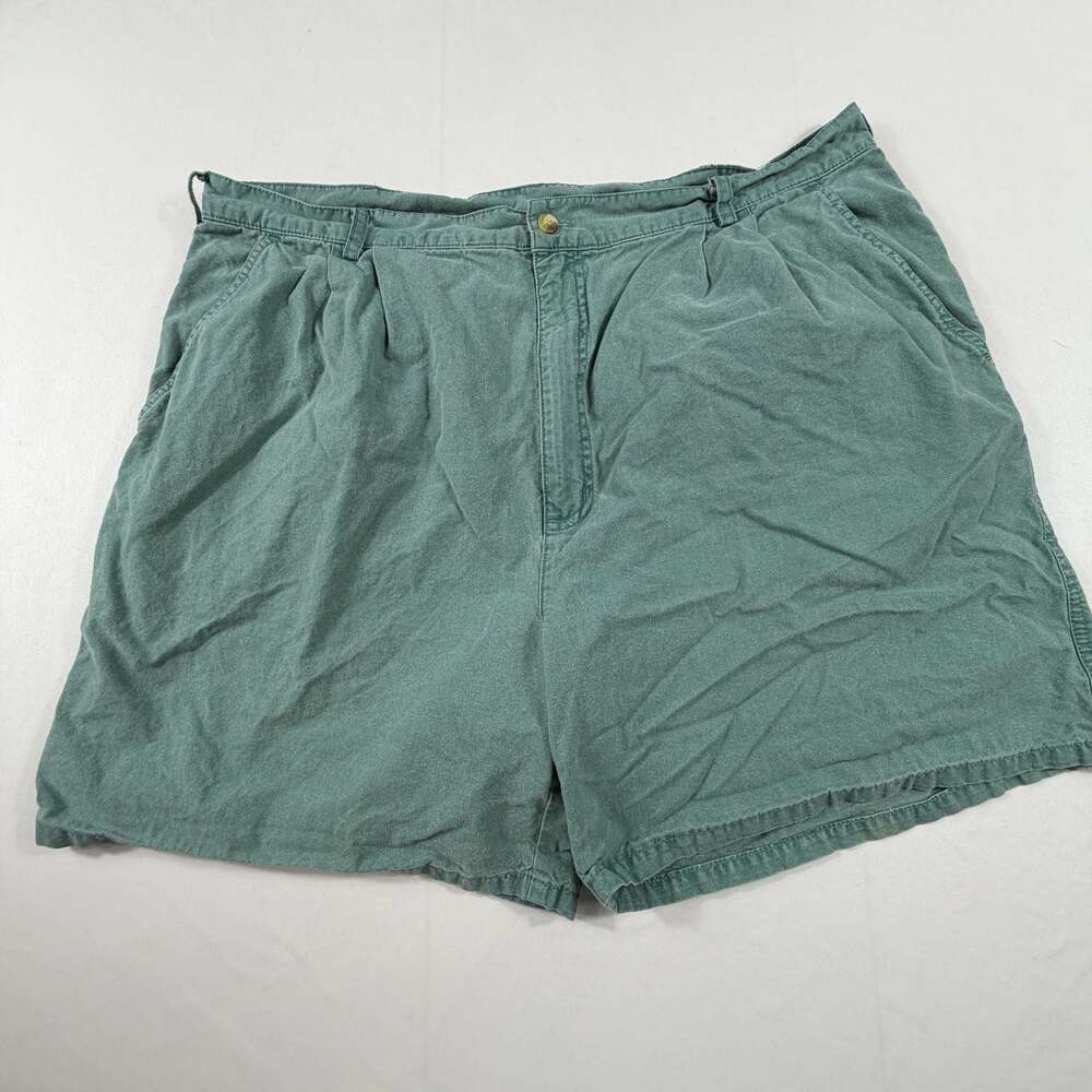 Woolrich Men's Green 100% Cotton Pleated Walking Shorts Size 40